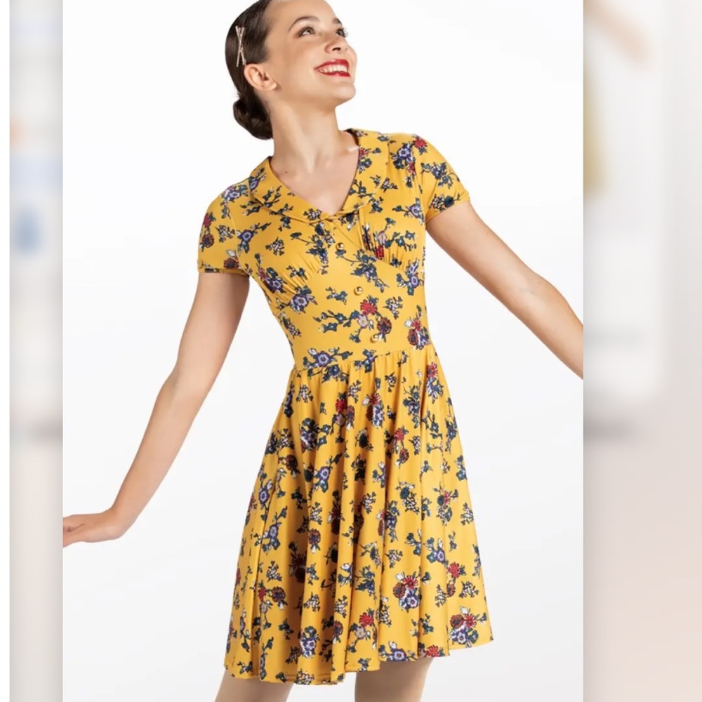 Weissman Showtime Under The Boardwalk 13036 Dance Costume floral print dress